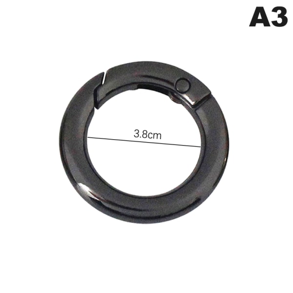 Spring Gate O Ring, der kan åbnes Nøglering Nøgle Lædertaske Håndtaske Bel C3