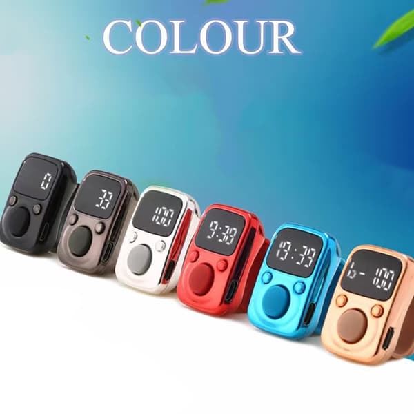 Finger Counter Luminous Finger Ring Elektrisk Digital Display Ta Blue