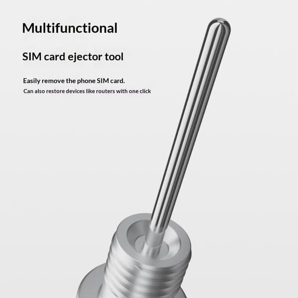 Aluminiumlegering 2-i-1 Nyckelring Gadget Box ter SIM-utmatningsstift För
