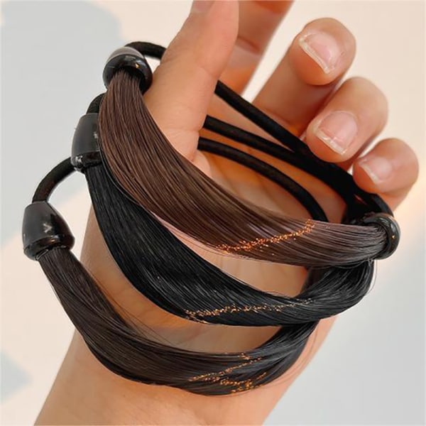 Synteettinen peruukki Hiusnauha poninhäntä tarvikkeet A Hair Rope Resemb Light brown