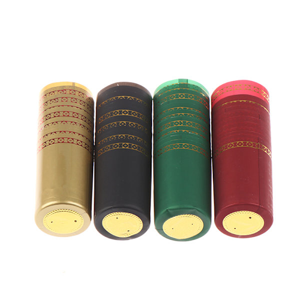 10 kpl PVC lämpökutistekorkki Cap Tarvikkeet panimoviinipullo Gold