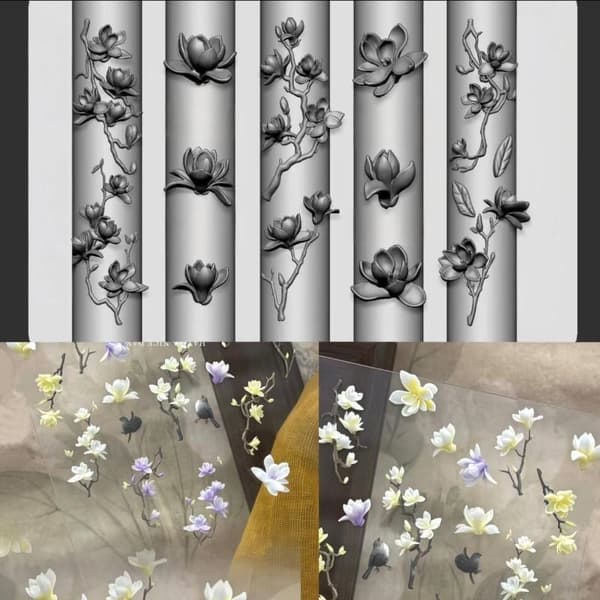Neglekunst Silikonform Blader Magnolia Blomst Mal Akryl