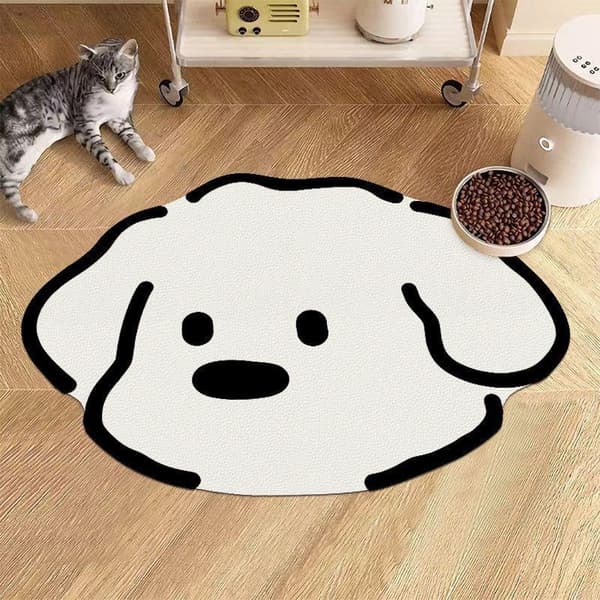 Tegneserie kæledyrsfodringsmåtte til katte og hunde måltidsmåtte til Abs A5 40x60cm