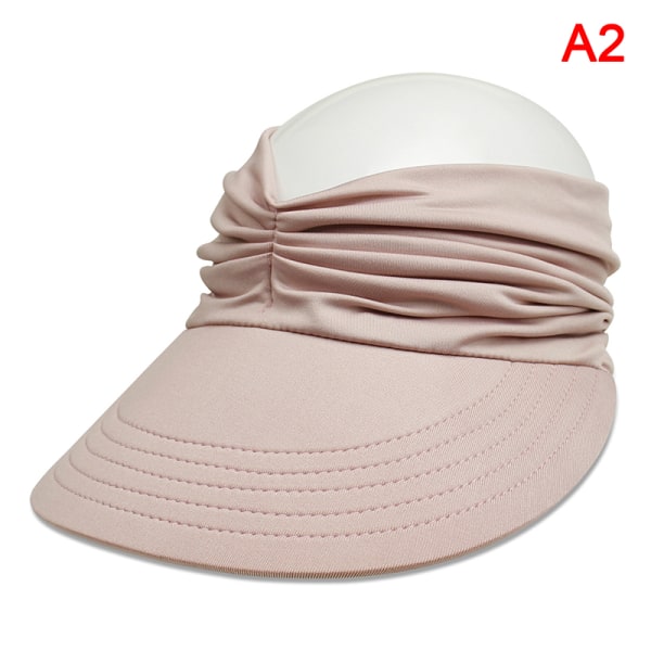 Fleksibel voksenlue for kvinner Anti-UV Wide Rim Visir Hat Easy T Pink