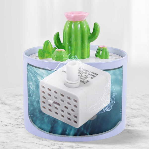 1 st husdjursmatare USB DC 5V vattenpumpfilter vattendispenser Sub White