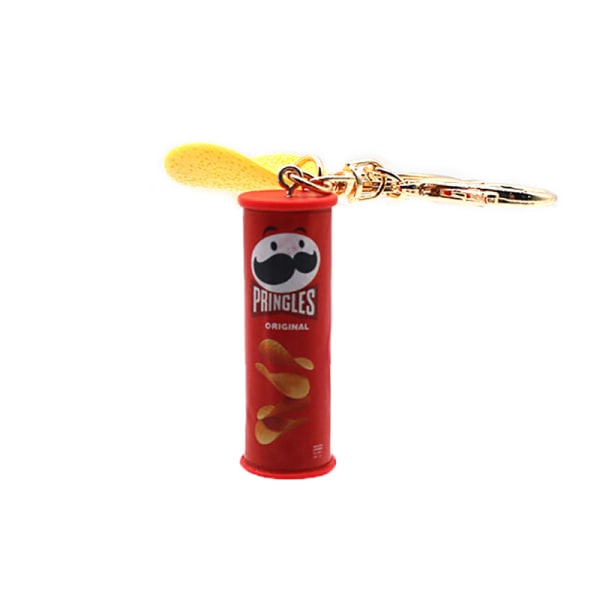 Jäljitelmä Pringles Perunalastu Avaimenperä Bucket Snack Pizza Peruna A6