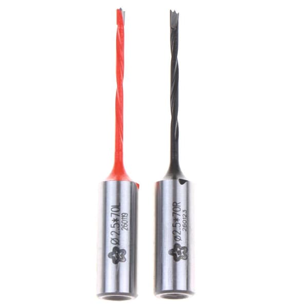 1 st 2,5x70 mm borr med volframkarbidspets, 10 mm skaft Black