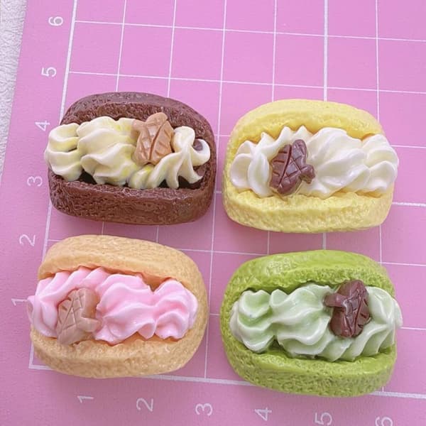 10 stk. harpiksmodell 3D kremkake-simulering DIY-tilbehør 10pcs