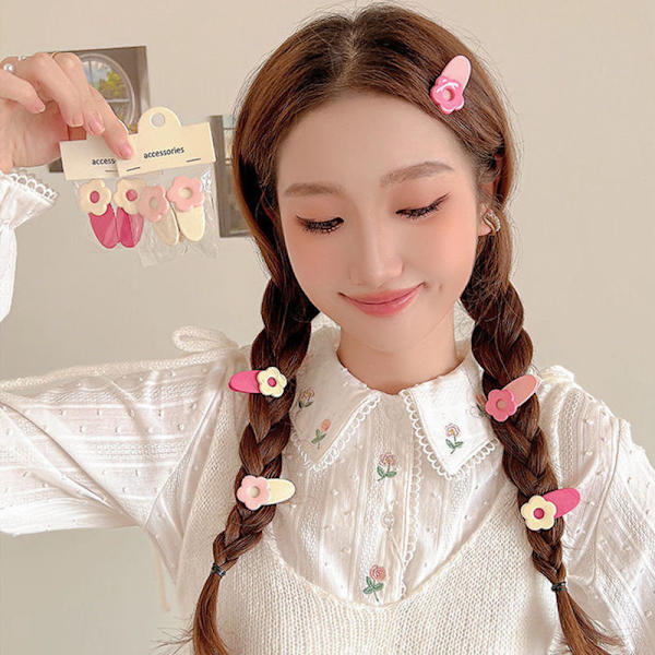 2stk e Blomster Hårnåle BB Clips Piger Kvinder Hår Clip Side Hår A2