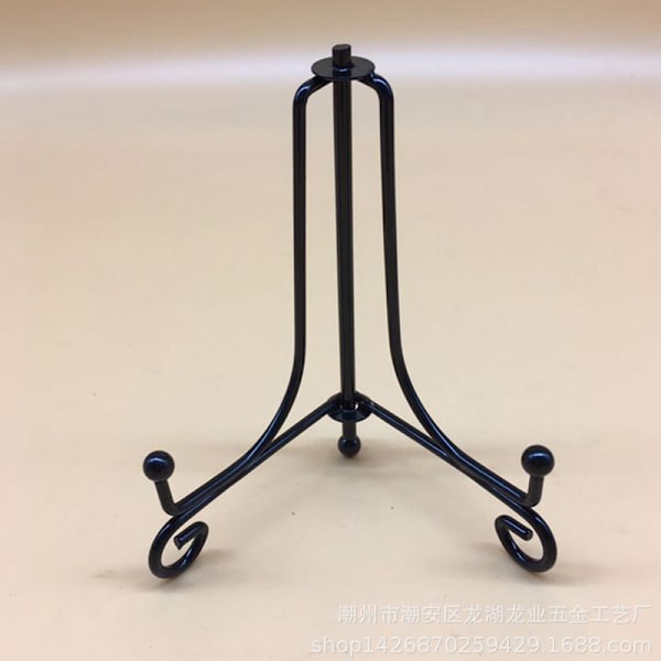 Jern Display Stand Sort Jern Staffeli Plade Display Foto Holder 7inch