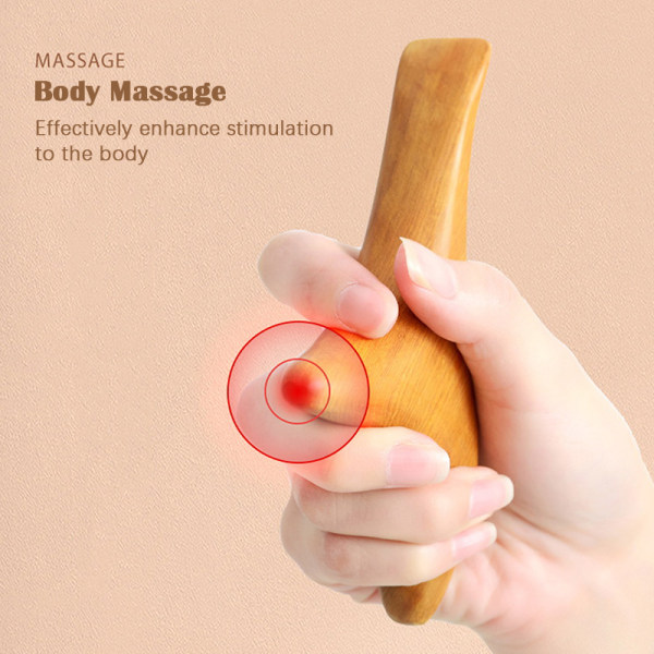 Wood Trigger Point Massage Gua Sha Tools Brown