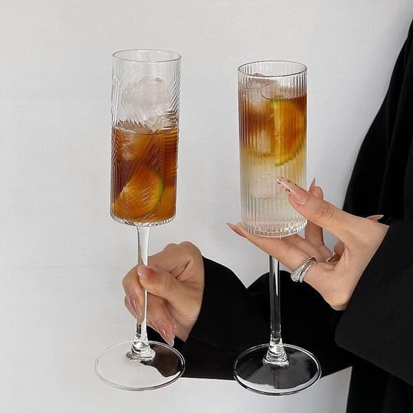 Transparent Plastbägare Okrossbart Vinglas Lyxig Cocktail A3