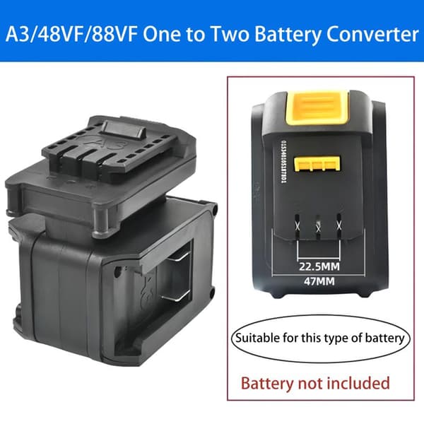 2-i-1 parallellkrets batteriadapteromformer for 18V BL1830 A1 1PC