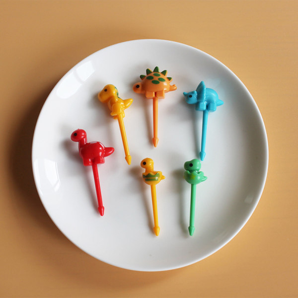 Mini Kids s Animal Fruit Picks Forks Skole lunsjboks tilbehør