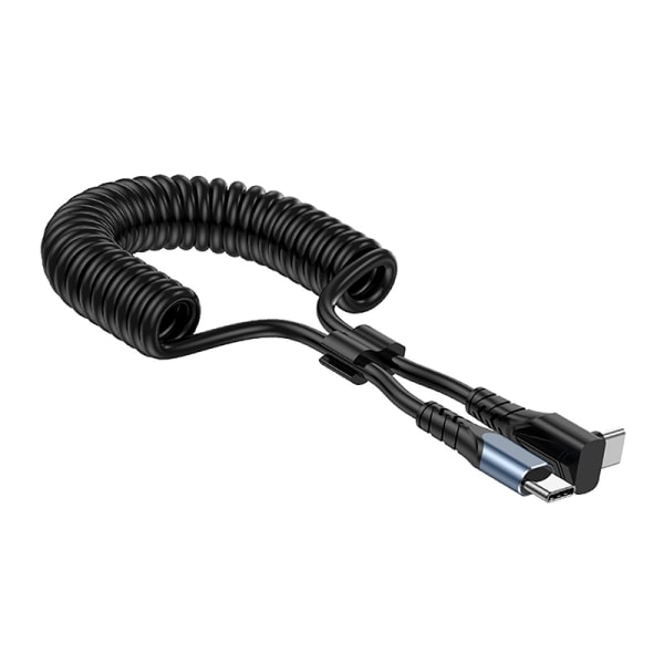 Bilfjeder USB C Kabel til Telefon PD 60W Hurtigopladning Type C til