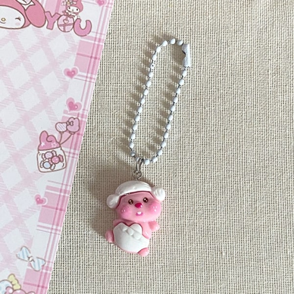 e Loopy nøglering Beaver Snow White Doll Pendant Nøglering Charms B