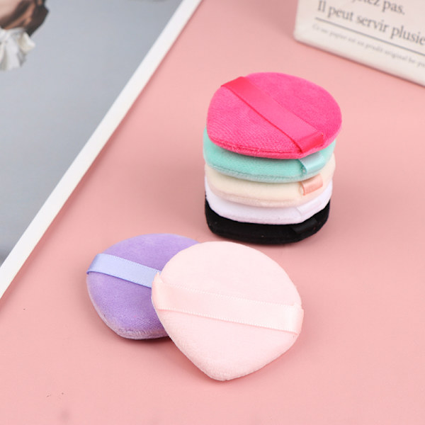 Bærbar Blød Makeup Svamp Ansigts Kosmetisk Foundation Løs Pu Black