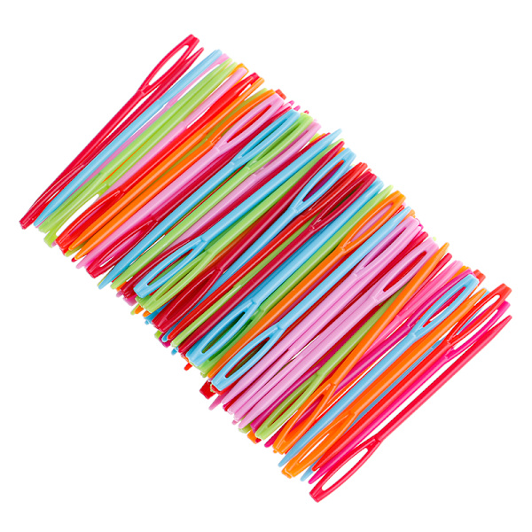 100 stk. 7 cm hæklenåle i plastik. P100