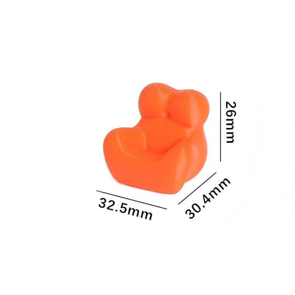 Miniatyrsoffmodell 1:12 Dockhus Vardagsrumssoffa Möbler Orange single sofa
