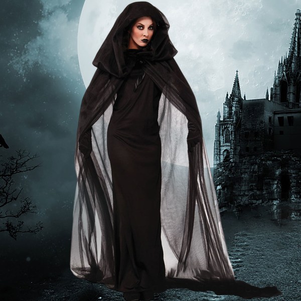2023 Halloween-kläder spökbrud häxa vampyr cosplay. Black M 376a | Black |  M | Fyndiq