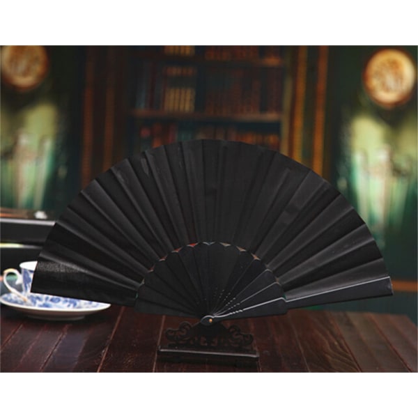 1PC Style Plastic Stof Fold Håndholdt Fan Dance Party Weddin Purple