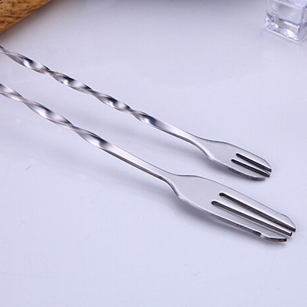 1 STK 25/32 cm Rustfrit Stål Cocktail Bar Ske Spiral Drink Mix 25cm