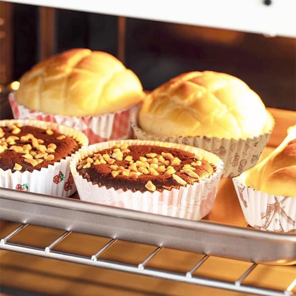 100 Stk Cupcake Papir Liner Kop Muffin Case Bakke Kage Form Bagin B