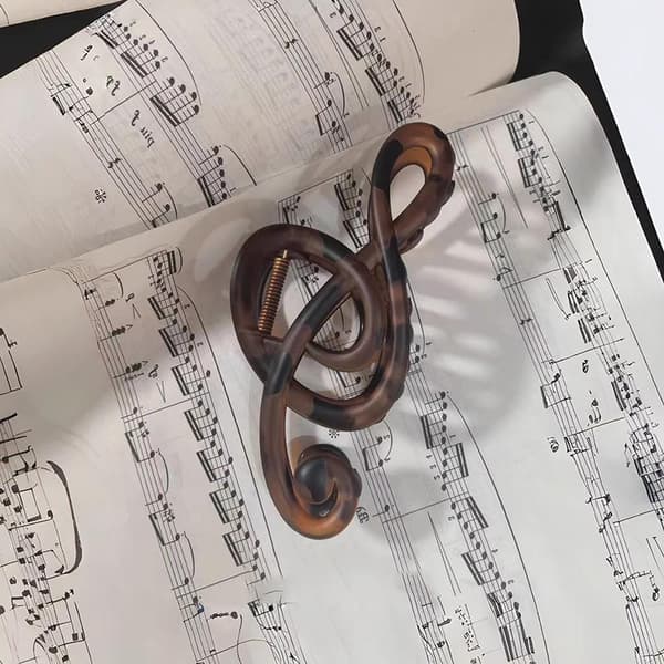 Leopard Mobius Strip Form Hårklämma Stor Storlek Musikalisk Nej A2