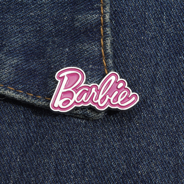 Pink Barbie Letter Emalje Lapel Pins Til Rygsække Tøj Allo