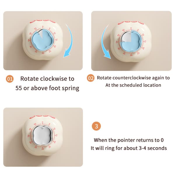 Visuel Timer til Børn med Magnet White