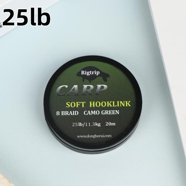 20m karpefiskeline blød krogforbindelse karpekrogforbindelse belagt fletning 25LB