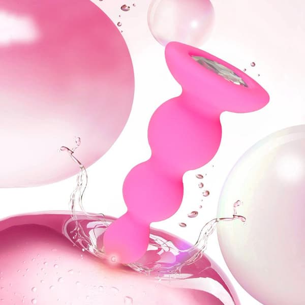 Anal Butt Plug Träningskit Set Pärlor Dildo Prostatamassager T Green Rose red