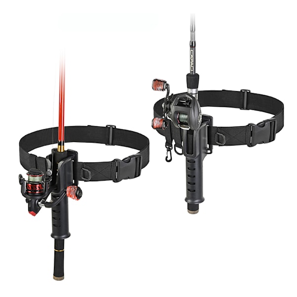 Bærbar beltestangholder Fiskeredskaper Tilbehør Juster Black With belt