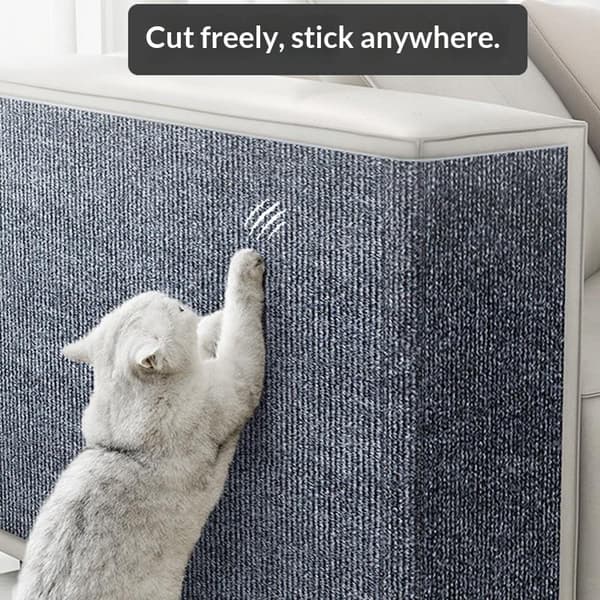 Selvklæbende kradsemåtte til katte DIY trimbar sofaprotektor med en Dark gray