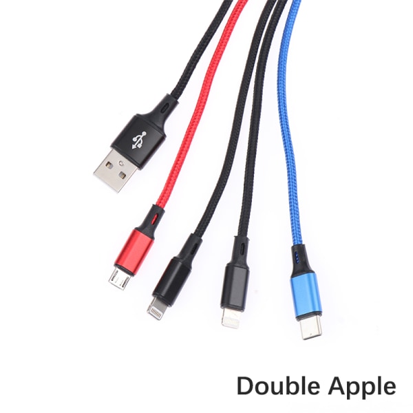 4in1 3in1 3A USB Type C -mikrokaapeli For Honor IP 14 13 12 11 Double Apple