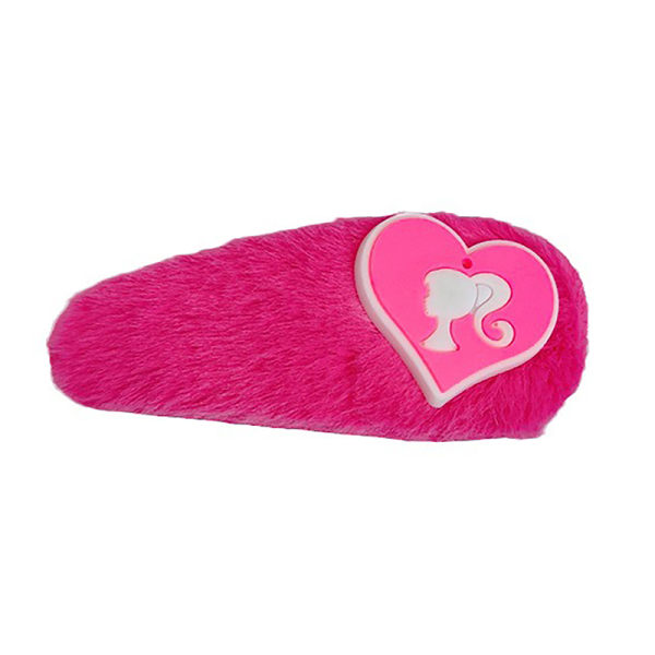 Motebrev Hjerte Hårnål Rosa Plysj Hårklemme Side Bang Cli A2
