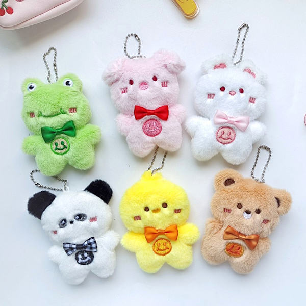 Eläin pehmolelu karhu Sammakko Panda Riipus Nukke Avaimenperä Laukku Avain Pig