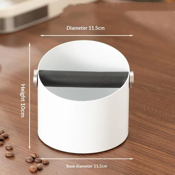 Kaffeknockbox Espressomaltbehållare Halkfri Espresso Silver