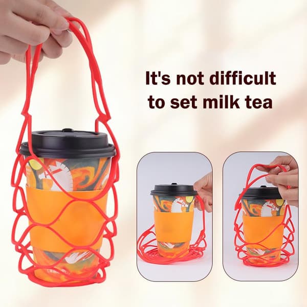 Hul ut melk te emballasje pose silikon kaffe bag dekorasjon Yellow S