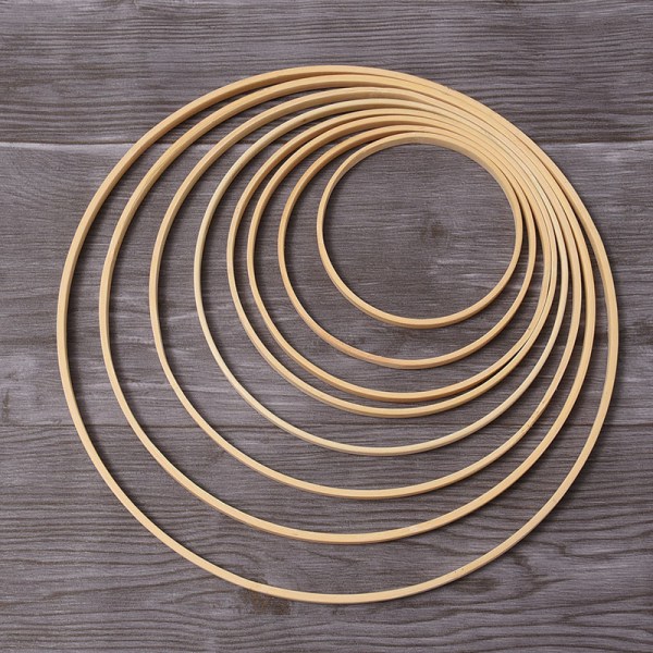 Hot DIY Wood Art Craft Bamboo Circle -ristipistoompelu 15cm