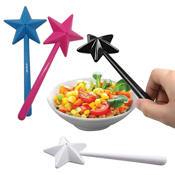 Muoviset suolasirottimet Star Salt Pepper Magic Wands Mausteet Rose red single hole