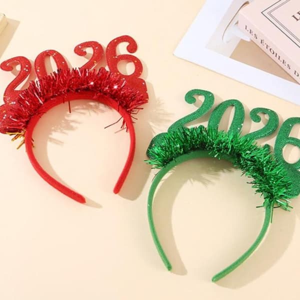 2027 Hyvää uutta vuotta -panta joulunumeropannat kimalle A2