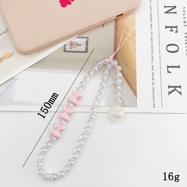 e Bear Bowknot Mobile Rope Nøkkelring Nøkkelbånd Håndsnor Telefon B A2