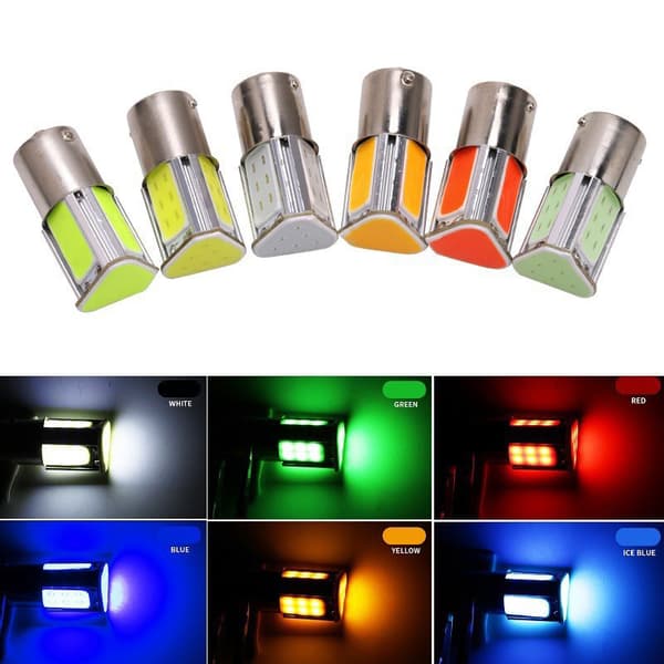 2 stk. COB LED 1156 1157 BA15S Bremselyspærer 12V til bil A7