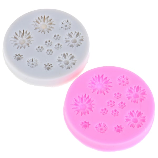 Daisy Molds Blomma Silikon Form Bröllopstårta också Gray