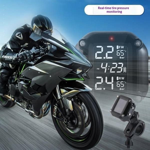 M5 Motorcykel Trådlös Däcktrycksdetektor Motorcykel Däck P