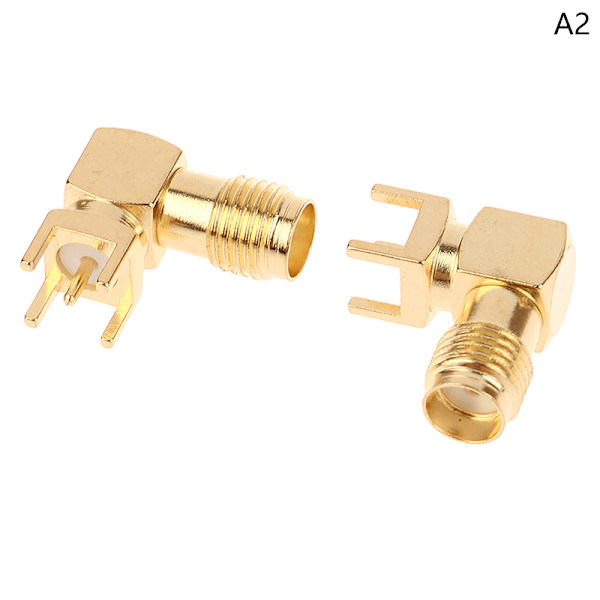 2kpl MA-naarasliitin, urosliitin, PCB, suorakulmainen kiinnitys SMA Female BENT90