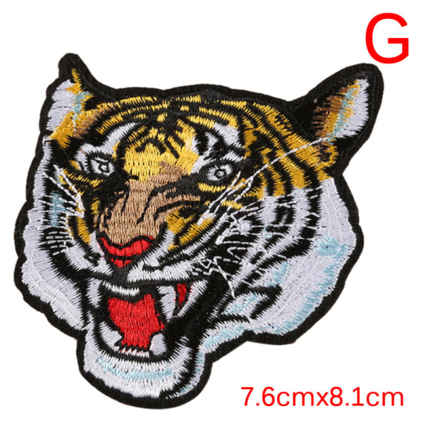 Tiger Broderet Applikation Sy Iron on Cloth Patch Badge til Ja Style G