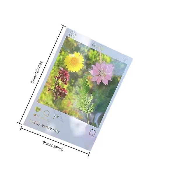 20 st DIY transparenta bokmärken i plastram för pressade blommor 20pcs
