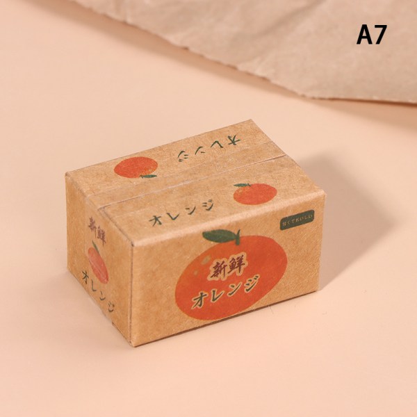 1/12 Dollhouse Papper Lådor Modell Mini Simulering Frukt Box Doll A7